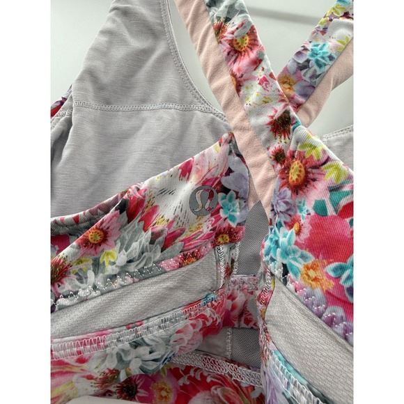 Lululemon Energy Bra Women's Size 8 Floral Print Spring Has Sprung Sports Bra - Picture 5 of 9